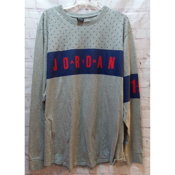 Jordan Other - Air Jordan men's gray red blue stars long sleeve t-shirt 1992 sleeve